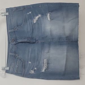 Cute denim mini skirt